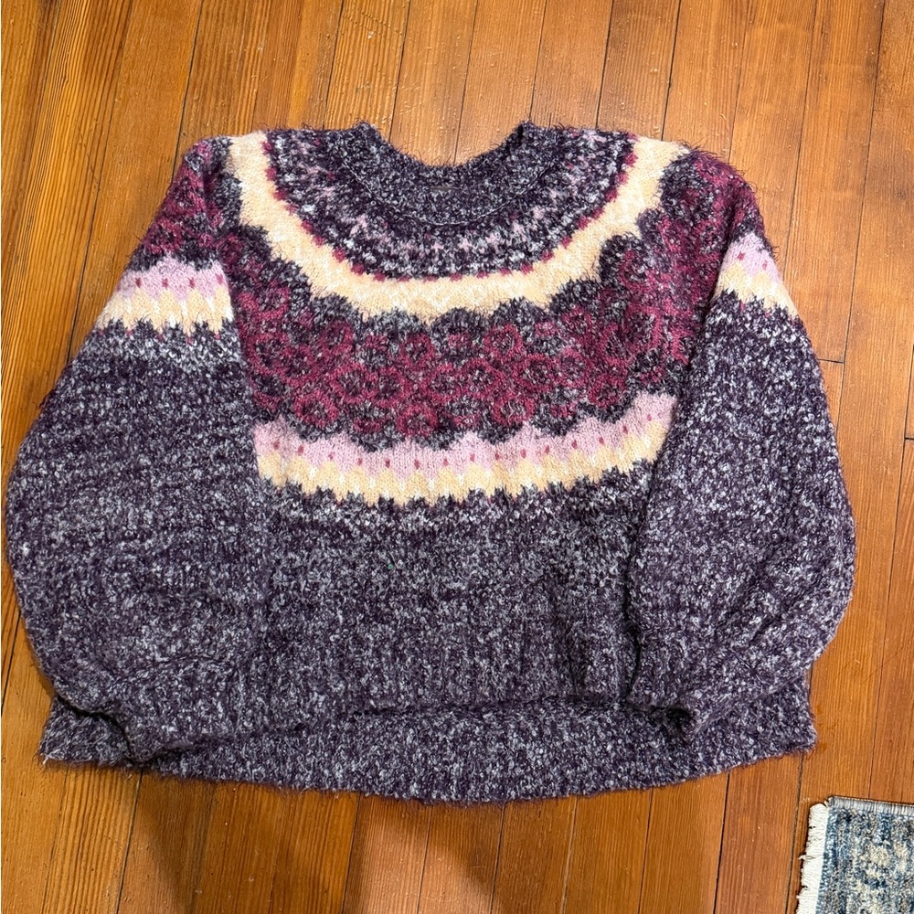 Free People Fair Isle Knit Sweater